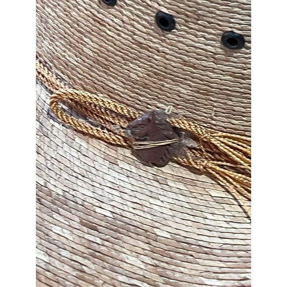 Artisan Made In Mexico Woven Palm Leaf Straw Women’s Cowboy Hat Cover Up Hiking main image 11